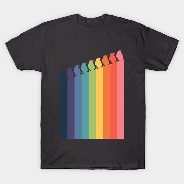 Rainbow birds T-Shirt by divafern